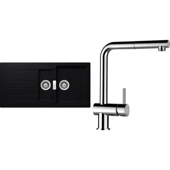 Granitový dřez Set Schock S3-13 (dřez Signus D-150 Puro + baterie Epos.120 Chrom)