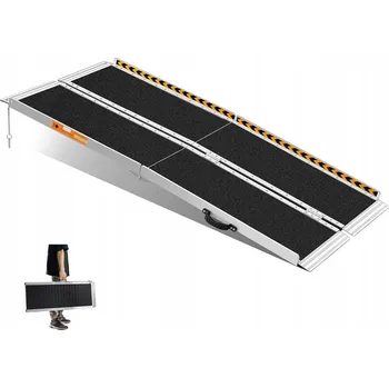 Invalidní vozík ALUMINIOWA RAMPA PRO INVALIDNÍ VOZÍKY, KOLA, SKLÁDACÍ, PEVNÁ 150X80X5 CM, NOSNOST 360 KG