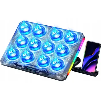 CHLADICÍ PODLOŽKA POD NOTEBOOK 12 VENTILÁTORŮ REGULACE RGB 12-17,3"