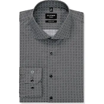 Pánská košile Košile OLYMP Schwarz/ Weiß 3336684 39