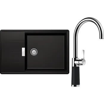 Kuchyňský dřez Set Schock S17-6 (dřez Tia D-100LS Magma + baterie SC-520 Magma)