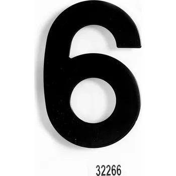 Domovní číslo C152 Číslice 152mm - černá mat "6" (C152 Číslice 152mm - černá mat "6")