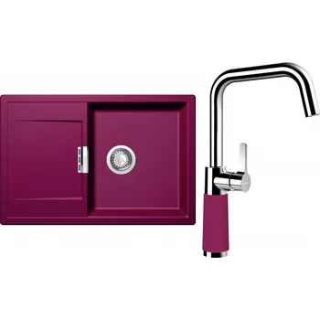 Granitový dřez Set Schock S6-8 (dřez Mono D-100 Berry + baterie SC-530 Berry)