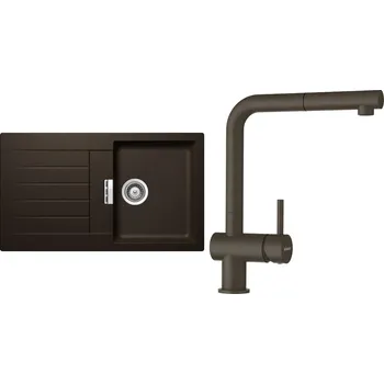 Kuchyňský dřez Set Schock S1-2 (dřez Signus D-100 Bronze + baterie Epos.120 Bronze)