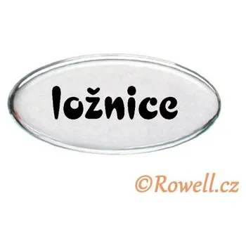 Nábytkové kování SD. Štítek stříbrný 'ložnice' (SD. Štítek stříbrný 'ložnice'. Praktický doplněk do interiéru.)