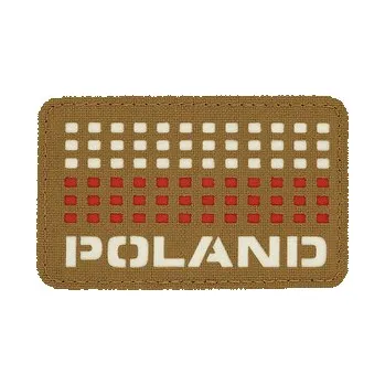 Nášivka Nášivka M-Tac PL Flag Poland 5x8 - coyote