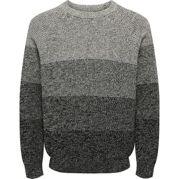 Pánský svetr Svetr ONLY & SONS Schwarz/ Grau 677010 XL