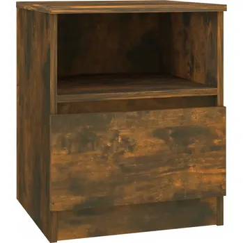 Noční stolek Noční stolek, kouřový dub, 40x40x50 cm