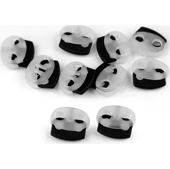 Brzdičky s dvěmi dírkami 17x19 mm, střední, 3 černá