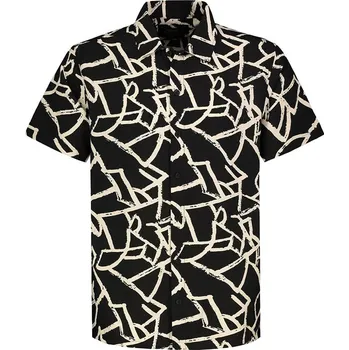 Pánská košile Košile Sublevel Schwarz/ Beige 2987737 M