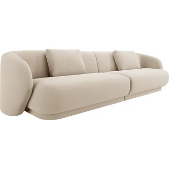 Pohovka Cosmopolitan Design Béžová sametová čtyřmístná pohovka Camden 304 cm