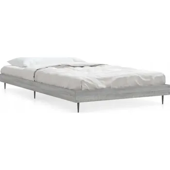 Postel Rám postele 203 x 93 x 20 cm, šedý dub sonoma, kovové nohy