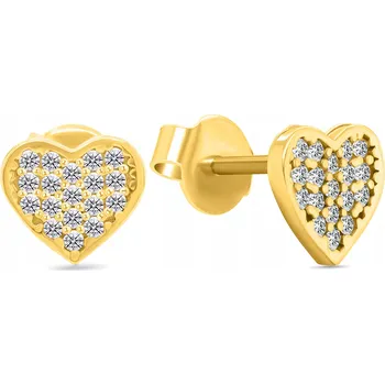 Náušnice Brilio Silver Třpytivé srdíčkové náušnice ze stříbra EA514Y (Ag925/1000, 0,98 g)