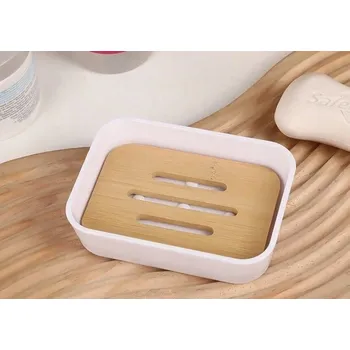 Mýdlenka Mýdlenka bílá LOFT s bambusovou vložkou 12/9 cm