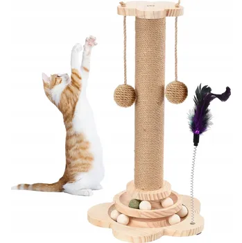 Škrabadlo pro kočky Škrabací sloupek s míčkem 44.5 cm Věž Hračka