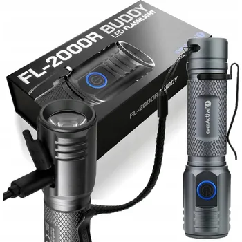 Svítilna Taktická dobíjecí LED svítilna everActive FL-2000R Buddy 2000 lm