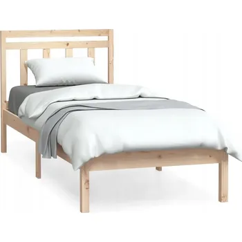 Postel Rám postele z masivního borovicového dřeva, 195,5 x 81 x 100 cm, surový