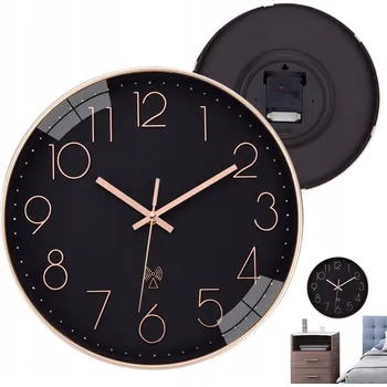 Hodiny ELEGANTNÍ RÁDIOVĚ ŘÍZENÉ ZÁVĚSNÉ HODINY TICHÉ PRO DOMÁCNOST, KANCELÁŘ A ŠKOLU