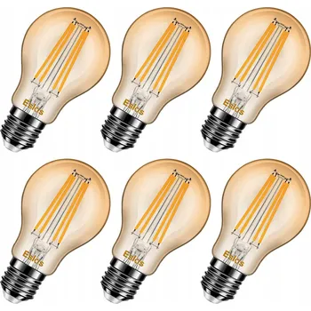 Žárovka Dekorativní žárovka 2200K E27 LED Vintage 8W 800Lm Retro Edison 6 Ks.