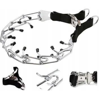 Obojek pro psa TRENAŽÉRNÍ OBOJEK OSTNATÝ OBOJEK PRO PSA, GUMOVÉ HROTY, OCELOVÁ PŘEZKA, VELIKOST L