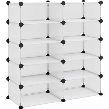 Botník Stojan na boty, průhledný, 84 x 32 x 88,5 cm, PP