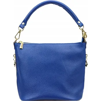 Kabelka Di Gregorio kabelka z pravé kůže modrá