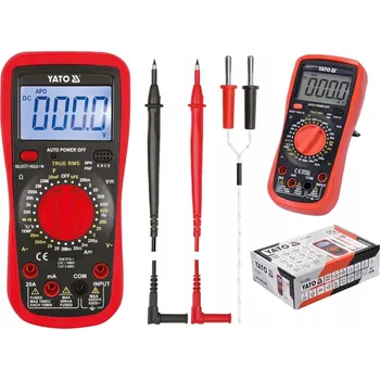 Multimetr YATO VÍCEÚČELOVÝ DIGITÁLNÍ MULTIMETR TRUE RMS PRO MĚŘENÍ PROUDU A NAPĚTÍ YT-73083