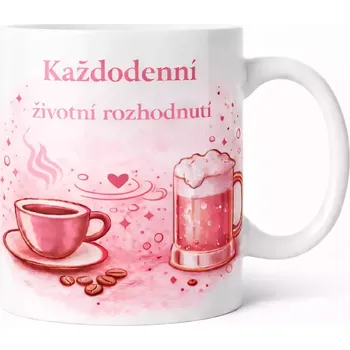 Hrnek s potiskem 330 ml životní styl růžový růžový CZ