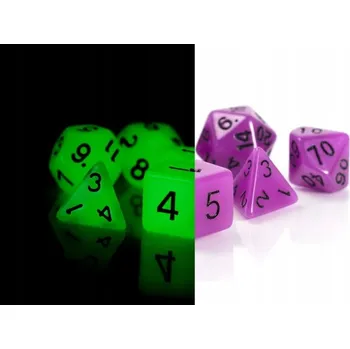 Příslušenství k deskovým hrám ZAČAROVANÁ LUCERNA SVÍTÍCÍ SADA 7 KOSTEK RPG