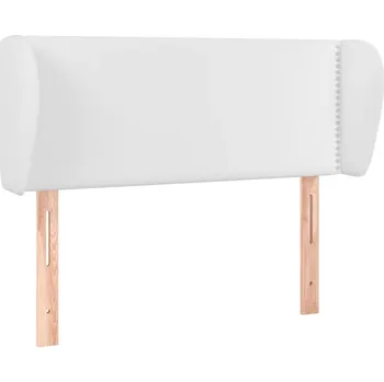 Čelo postele ušák, bílé, 83x23x78/88 cm, umělá kůže