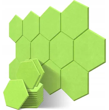 Obraz AKUSTICKÉ PANELY ZELENÉ HEXAGON 12x 36X30X1