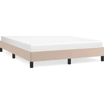 Postel Rám postele 203x143x25 cm cappuccino z umělé kůže