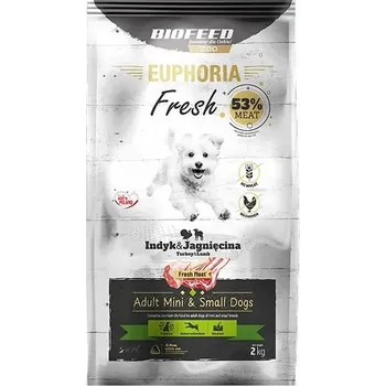 Krmivo pro psa Biofeed Euphoria Fresh 2kg suché Krmivo malých plemen s krůtou Krůta jehněčím