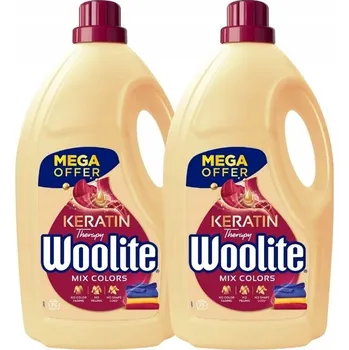 Prací gel Sada Woolite Color Tekutý prací prostředek na barevné prádlo s keratinem 2 x 4,5 l (150 praní)