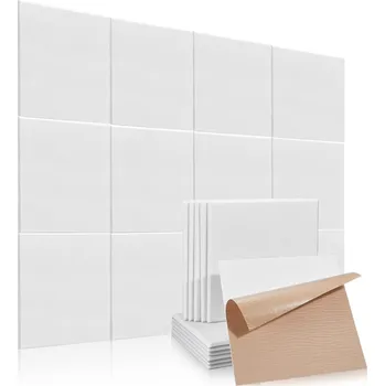 akustická pěna SAMOLEPÍCÍ AKUSTICKÉ PANELY BÍLÉ 24 KS, HUSTÉ