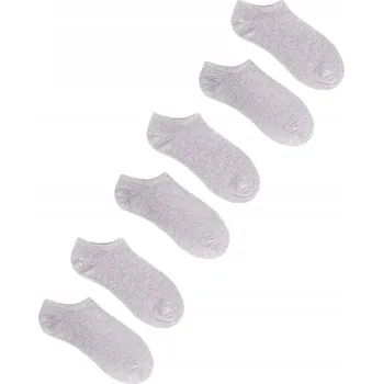 Pánské ponožky Šedé bavlněné kotníkové ponožky Ponožky pro muže i ženy, unisex, BALENÍ 6 KUSŮ 39-45 YOCLUB