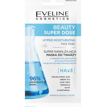 Pleťová maska Hydratační pleťová maska s kyselinou hyaluronovou Eveline Beauty Dose