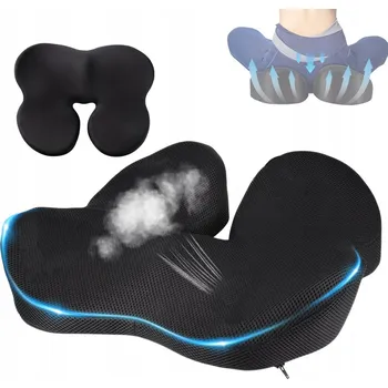 Polštář Polštář z paměťové pěny, černý, měkký a prodyšný