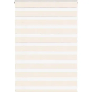 Stavební výplň vidaXL Zebra roleta 100x100 cm šířka látky 95,9 cm polyester [4014105] Barva: Mramorově béžová