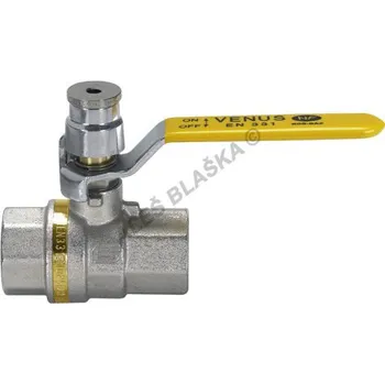 Ventil EFFEBI - Itálie | Kulový kohout VENUS (ventil) na plyn uzamykatelný s pákou FF (plynový) - 1/2" 1011B