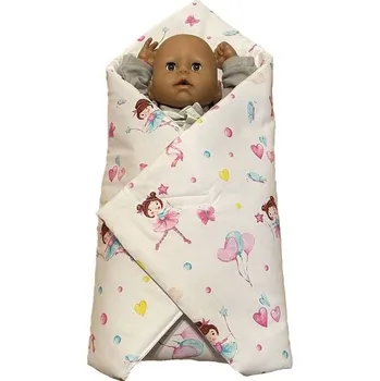 Doplněk pro panenku SDS Rychlozavinovačka pro panenky Baletky na bílém Bavlna, výplň: Polyester, 1x 60x60 cm