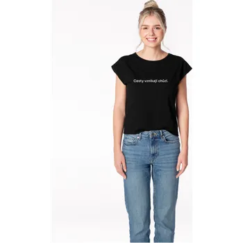 Dámské tričko CityZen - KAFKA Dámské tričko ALTA černé Citát 46