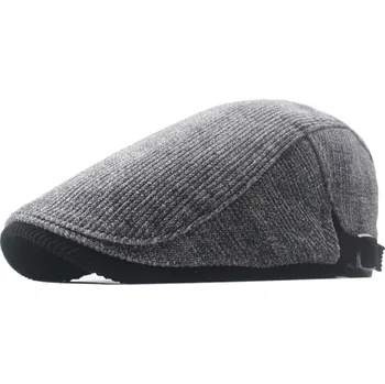 Čepice Pánská plochá bavlněná čepice bekovka Ernesti Šedá