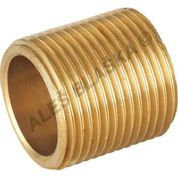 Fitinka Celozávitové prodloužení mosazné (vsuvka jednoznačná) - MOSAZ - 1/2"x100 A037
