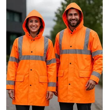 pracovní bunda Madeva RAINCOT HI VIS nepromokavý plášť oranžový