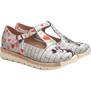 Dámské baleríny Goby Rot/ Grau 5624616 39