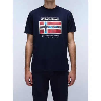 Pánské tričko Tričko Napapijri Dunkelblau 4375217 XS