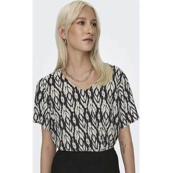 Tričko ONLY Weiß/ Schwarz 9776155 S