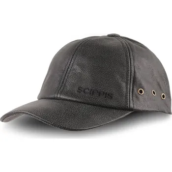 Kšiltovka Scippis Australská černá kšiltovka kožená - LEATHER CAP Velikost: Unisize (S-XL)