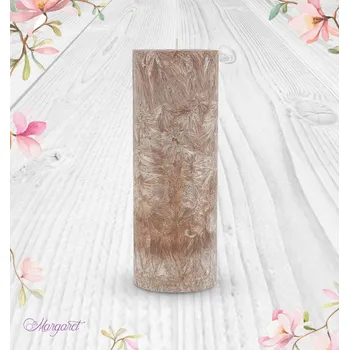 Svíčka Svíčka Válec 2 – Hnědá / Dubové dřevo & Citron / Hnědý andílek